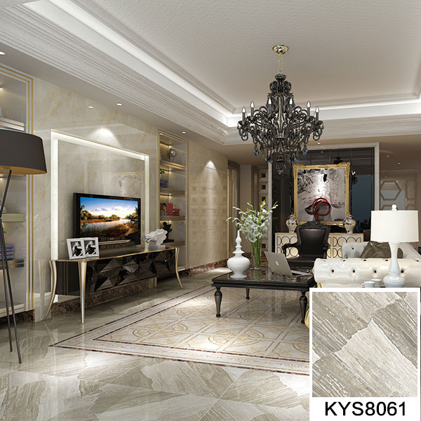 PP视讯全抛釉瓷砖天堡石KYS8061瓷砖客厅利用成效