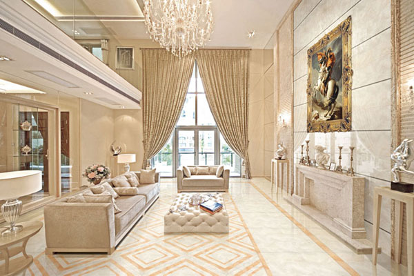 PP视讯抛光砖系列KGD0851+KGD0853地面铺贴成效图