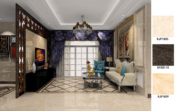 PP视讯瓷砖案例鉴赏客厅成效图