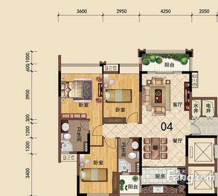 PP视讯家装：佛山大沥碧桂园华府115㎡美式装建成效鉴赏