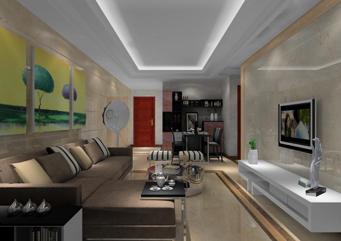 PP视讯家装：佛山丹灶桂丹颐景园74㎡简约现代装建成效鉴赏
