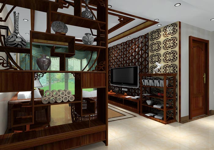 PP视讯家装：井冈山和谐家园安设幼区130㎡中式风格装建鉴赏