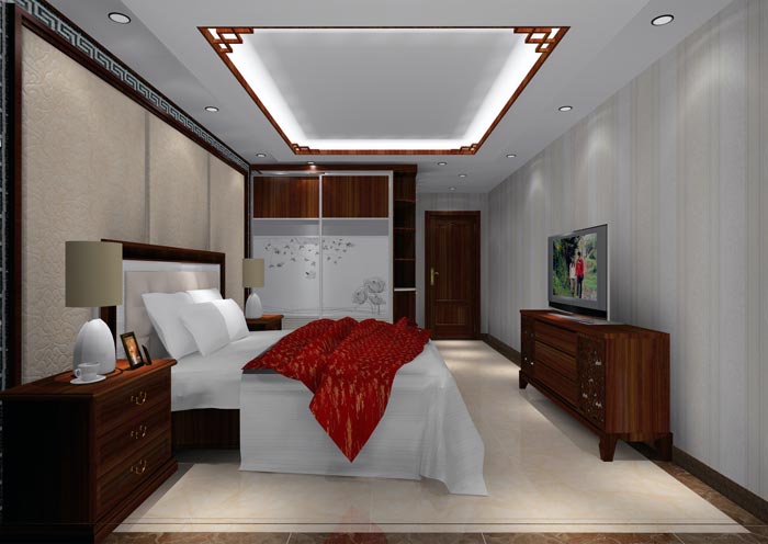 PP视讯家装：井冈山和谐家园安设幼区130㎡中式风格装建鉴赏