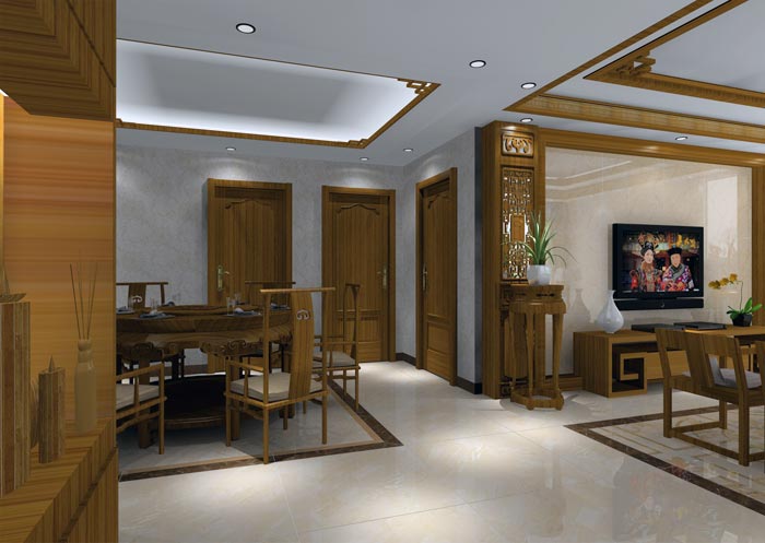 PP视讯家装：井冈山和谐家园安设幼区130㎡中式风格装建鉴赏