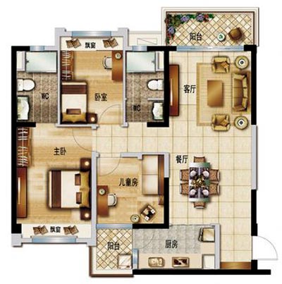 PP视讯家装：顺德碧桂园桂澜山108㎡的新中式风格装建鉴赏