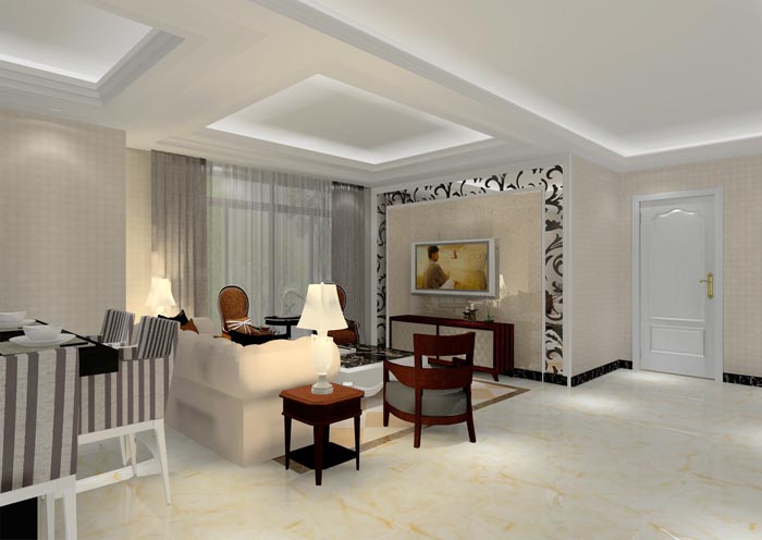 PP视讯家装：佛山佛山容桂颐澳花圃90㎡的简欧风格装建鉴赏