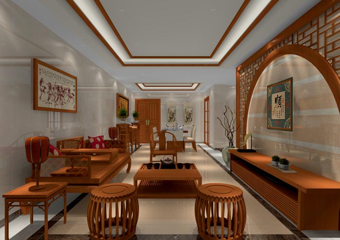 PP视讯家装：佛山佛山容桂颐澳花圃116㎡的中式风格装建鉴赏