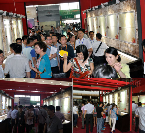 PP视讯初创微晶瓷片展示区人群火爆